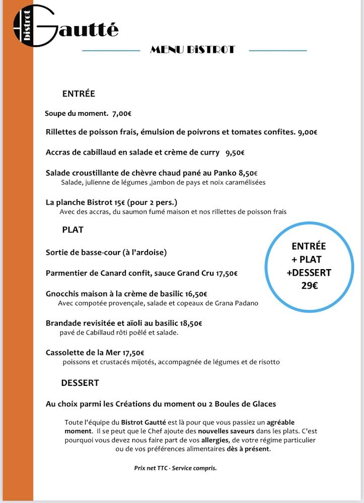 Bistrot Gautté - Menu Image 2